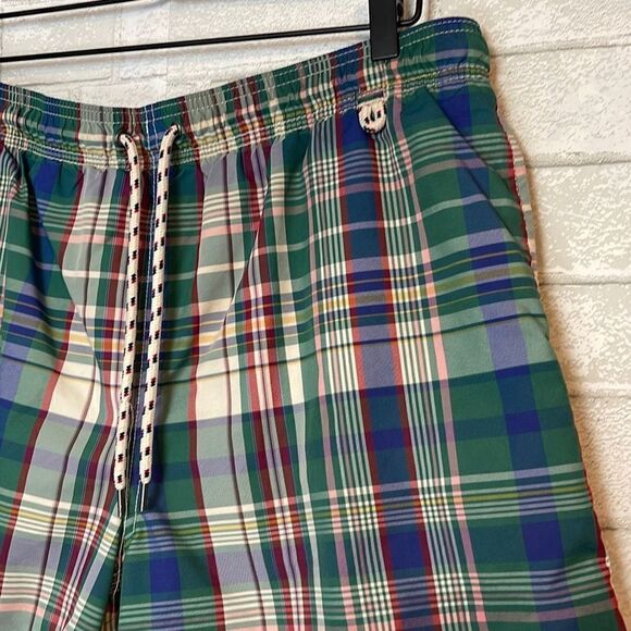 Lands End Men's Madras Plaid Swim Shorts L 36-38 - Picture 2 of 6